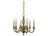 Wellesley 6-Light Brushed Brass Traditional Candelabra Chandelier