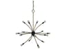 Comet 16-Light Antique Brass Matte Black Sputnik Pendant