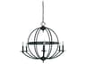 Aurora 6-Light Matte Black Candelabra Chandelier
