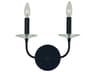 Ashley 2-Light Matte Black Wall Sconce