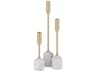 Marchesa Satin Brass Candle Holder Set of 3