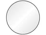 Claribel Round Wall Mirror Modern Black Metal Frame