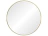 Parga Satin Brass Round Wall Mirror