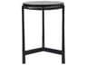 Avila Round Glass Black End Table