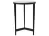 Arryn Round Marble Black End Table