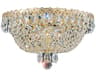 Camelot 3-Light Gold Crystal Bowl Flush Mount