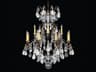 Renaissance Rock Crystal 13-Light Bronze Candelabra Chandelier