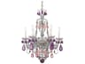 Hamilton Rock Crystal 6-Light Silver Candelabra Chandelier