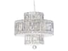 Plaza 9-Light Stainless Steel Crystal Tiered Pendant
