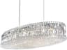 Plaza 24-Light Stainless Steel Crystal Island Pendant