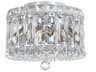 Plaza 4-Light Stainless Steel Crystal Drum Flush Mount