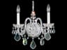 Olde World 2-Light Silver Crystal Wall Sconce