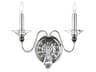 Jasmine 2-Light Polished Silver Crystal Wall Sconce