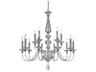 Jasmine 15-Light Polished Silver Crystal Candelabra Chandelier