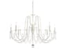 Esmery 8-Light White Crystal Candelabra Chandelier
