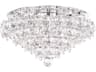 Baronet 4-Light Silver Crystal Flush Mount