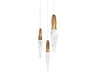Kindjal 3-Light Aged Brass Linear Mini Pendant