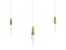Kindjal 3-Light Aged Brass Linear Island Pendant
