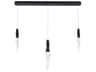 Kindjal 3-Light Black Linear Island Pendant