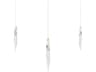 Kindjal 3-Light Polished Nickel Linear Island Pendant