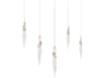 Kindjal 5-Light Polished Nickel Linear Island Pendant