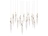 Kindjal 14-Light Polished Nickel Linear Island Pendant