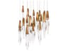 Kindjal 21-Light Aged Brass Linear Pendant