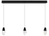 Martini 3-Light Black Island Pendant