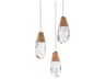 Martini 3-Light Aged Brass Mini Pendant