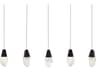 Martini 5-Light Black Island Pendant
