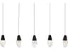 Martini 5-Light Black Island Pendant