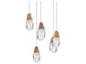 Martini 5-Light Aged Brass Pendant