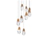 Martini 9-Light Aged Brass Pendant