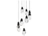 Martini 9-Light Black Pendant