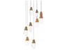 Martini 9-Light Aged Brass Pendant