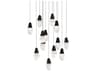Martini 13-Light Black Pendant