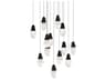 Martini 13-Light Black Pendant