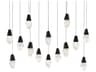 Martini 14-Light Black Island Pendant