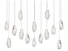 Martini 14-Light Polished Nickel Linear Island Pendant