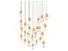 Martini 25-Light Aged Brass Pendant