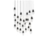 Martini 25-Light Black Pendant