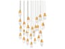 Martini 25-Light Aged Brass Pendant