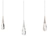 Hibiscus 3-Light Polished Nickel Island Pendant
