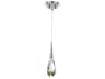 Hibiscus 1-Light Polished Nickel Mini Pendant