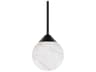 Quest 1-Light Black Globe Mini Pendant