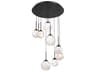 Quest 9-Light Black Globe Pendant