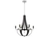 Crystal Empire 6-Light Black Candelabra Chandelier