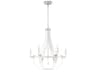 Crystal Empire 6-Light White Candelabra Chandelier