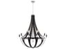 Crystal Empire 10-Light Black Candelabra Chandelier