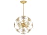 Esteracae 6-Light Gold Crystal Sputnik Pendant